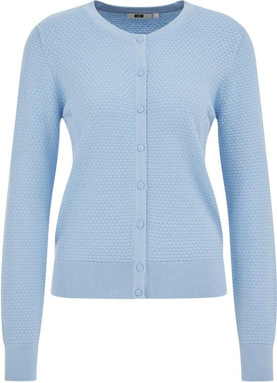 WE Fashion Dames gebreid vest met structuur Light blue S