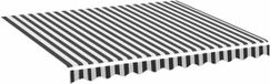vidaXL Vervangingsdoek voor luifel 300x250 cm antracietkleurig en wit