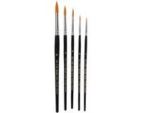 Merkloos / Sans marque Gold Line Hobby schilder penselen - 5x - rond synthetisch