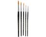 Merkloos / Sans marque Gold Line Hobby schilder penselen - 5x - rond synthetisch
