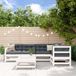 Maison Exclusive - Ensemble de jardin pour 6 personnes avec coussins, blanc, bois massif