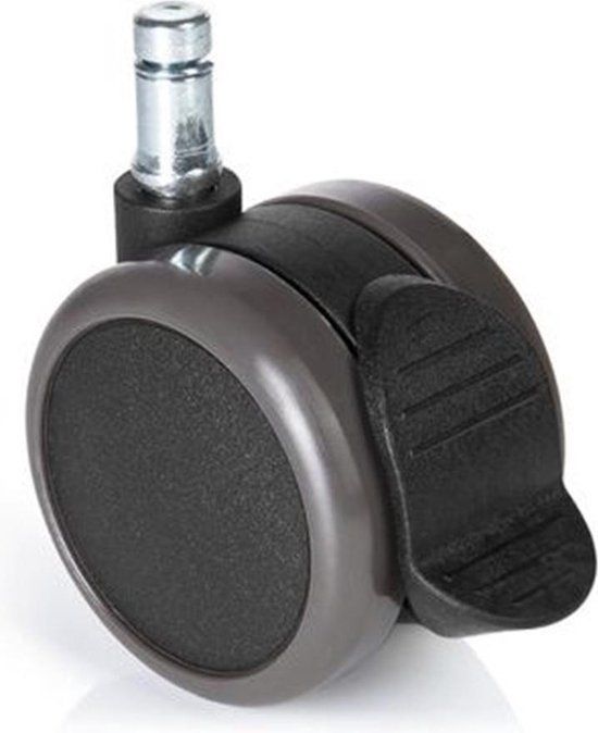 hjh office Bureaustoel Wiel - Zwart - 5x Rolo Stop 10mm/65mm