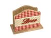 H&H Portatovaglioli Country Love Legno Colore Rosso Cm14X7X11H