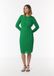 Comma - Geplooide midi-jurk met strikdetail - Smaragd