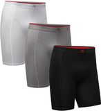 DANISH ENDURANCE Bamboe Boxershorts - Boxers met Lange Pijpen Ademend Ondergoed - Heren - 3 paar - XL