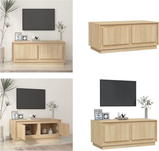 vidaXL Salontafel Sonoma eiken, 102 x 50 x 44 cm