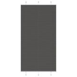 VidaXL Plissé rolgordijn 105x200cm polyester zwart