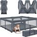 Lionelo Florence Easy Fold XL – Grondbox / Baby Box 180×200 cm – Extra Grote Box - Snel Opvouwbaar Zonder Montage – Speelbox met Zijopeningen met Rits – Ademend Gaas – Compact Op te Bergen – Inclusief Draagtas