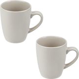 Cosy & Trendy Amalia Koffiemok / Drinkbeker - 6 Stuks - Crème Wit - 360 ml - Aardewerk
