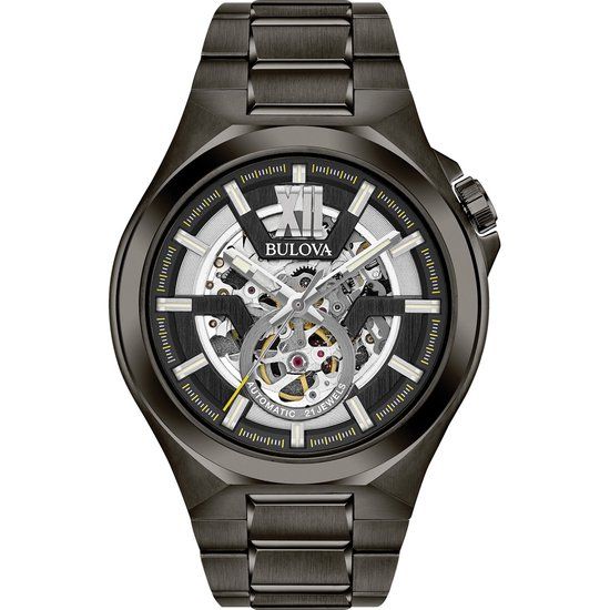 Bulova 98A179 - Herenhorloge - RVS - Gun - 46 mm - Saffierglas