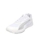 PUMA Accelerate Pro 4 Indoor veldschoenen, uniseks, Puma Wit PUMA Zilver, 36 EU