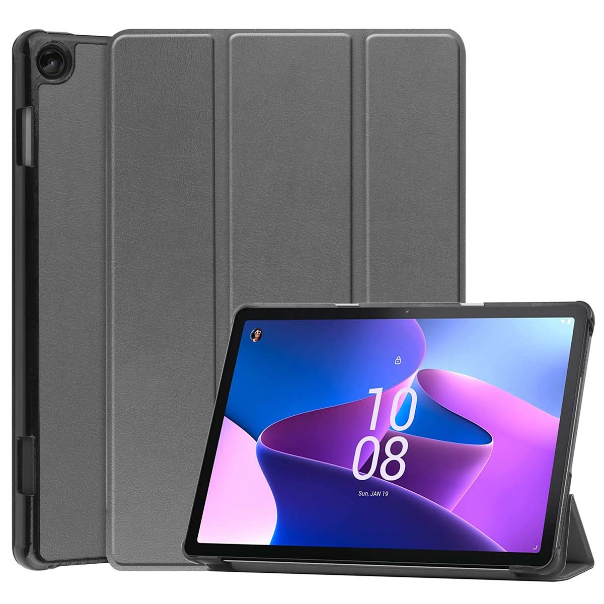 imoshion Trifold Bookcase Lenovo Tab M10 (3rd gen) tablethoes - Grijs