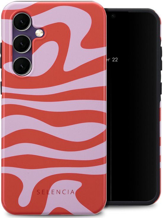 Selencia Hoesje - Geschikt voor Samsung Galaxy S24 FE - Backcover - Dream Swirl Pink