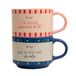 Mr. Wonderful - Set van 2 stapelbare mokken - Ik wil je nog meer dan mijn ochtendkoffie - Capaciteit beker: 370 ml