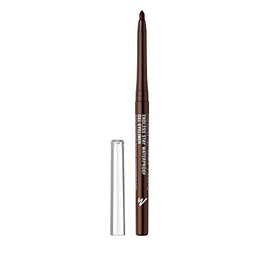 MANHATTAN Endless Stay Waterproof Gel Eyeliner – Bruine Gel Eyeliner met uitdraaibare vulling zonder punten – Kleur Rich Brown 001 – 1 x 2,6 g