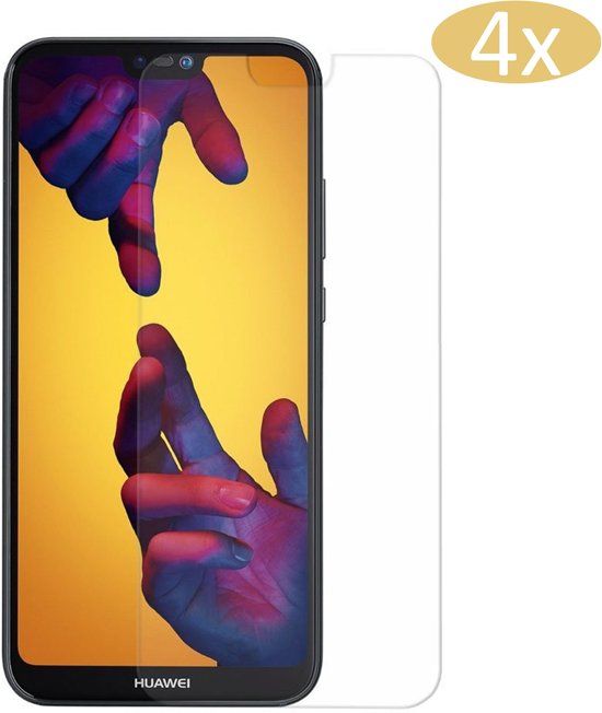 iCall 4 Stuks Pack Huawei P20 Lite Screenprotector Tempered Glass Glazen Gehard Transparant 9H 2.5D