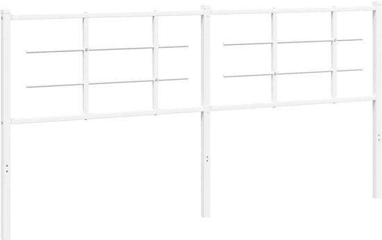 vidaXL Hoofdbord 180 cm metaal wit