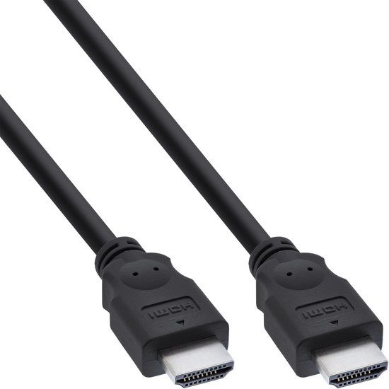InLine HDMI-kabel, HDMI High Speed, stekker/stekker, zwart, 5m