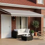vidaXL Elektrisch Uittrekbaar Markies Frame Wit 5 x 3 m Aluminium