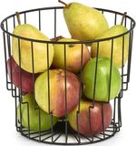 Zeller Fruitschaal - zwart - metaal - D24 x H19,5 cm - rond