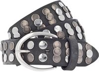 Vanzetti Leren Riem Hollywood Boulevard 35mm Full Leather Belt W95 Steel Grey Donkergrijs