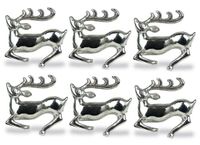 DII Vakantie Napkin S/6 Silver Stag 6 Count decoratieve ringen