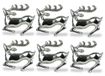DII Vakantie Napkin S/6 Silver Stag 6 Count decoratieve ringen