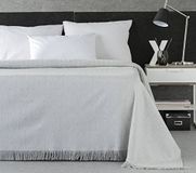 Plaidtor Kazachstan Plaid multifunctioneel, katoen, grijs, 230 x 270 cm