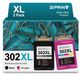 HP Cartouches d'encre 302 XL, lot multiple, pour imprimantes HP (noir et couleurs)