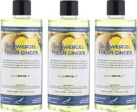 Claudius Cosmetics B.V. Douchegel Fresh Ginger 500 ml - set van 3 stuks - Showergel