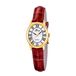Lotus 19019/1 Polshorloge Dames Rood Leer Zilverkleurig Mineraalglas