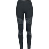 Urban Classics Ladies Lace Inset Leggings - Zwart