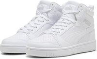 PUMA Rebound V6 Mid Jr Unisex Sneakers - PUMA White-Cool Light Gray