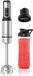 Arendo Mixeur plongeant MANI, 1500W, avec 12 vitesses, écran LED, touche turbo, lames à 4 feuilles, gobelet de 600 ml pour le transport, pied mélangeur amovible en acier inoxydable