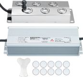 Ultrasone Mistmaker Set pour Jardin et Plans d'eau - Nébuliseur 6 pièces avec Alimentation Étanche