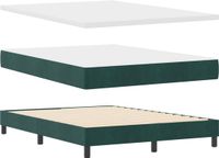 vidaXL Boxspringbed met hoofdeinde Donkergroen 190 x 140 cm Fluweel