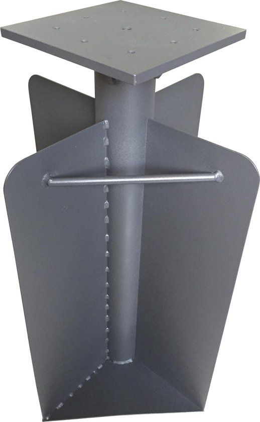 Hawaii parasol grondanker - Zwart - Vierkant - Metaal - 28 cm - 2 jaar garantie