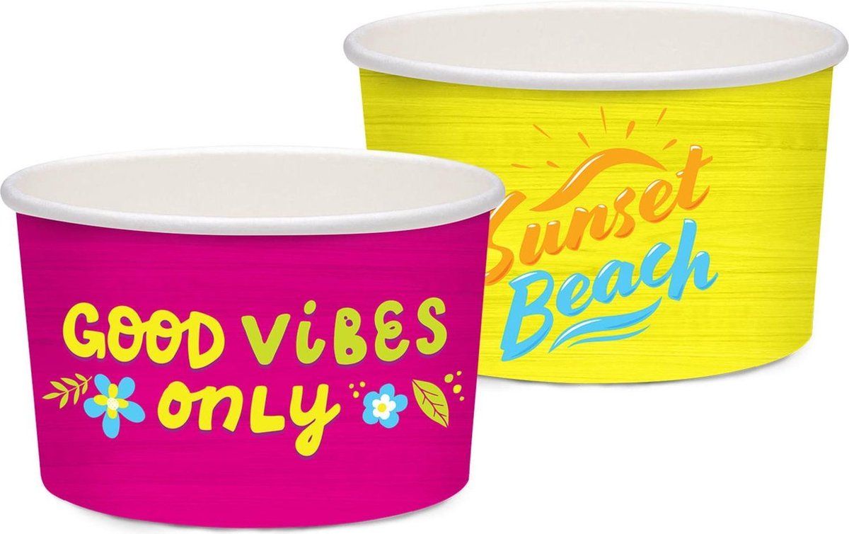 Folat Party Products Summer - Snoepbakjes - 200ml - 5 stuks - Multikleur