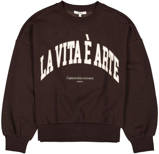 Garcia Trui Sweater Met Tekst T260262 4478-hazel Bloom Dames Maat - XXL
