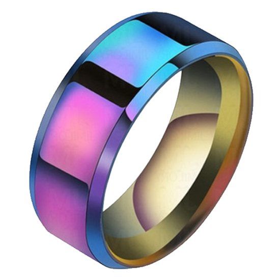 LGT JWLS Lookinggoodtoday Heren ring Titanium Multicolor 8mm-19mm
