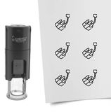 CombiCraft Stempel gelakte nagels 10mm rond zwarte inkt
