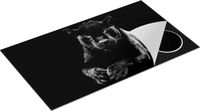 Chefcare Inductie Beschermer Zwarte Panter - Zwart Wit - 90x55 cm