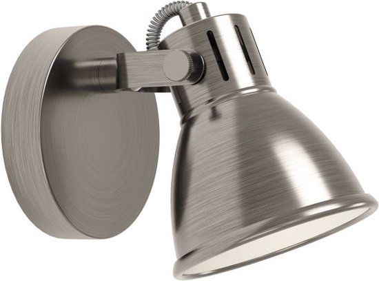EGLO Seras - LED Spot - 3.3W - Nikkel-Antiek/Crème - 10cm - GU10 - Dimbaar