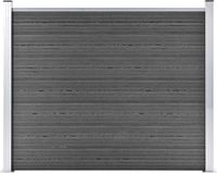 vidaXL Schuttingpaneel 180x146 cm HKC Zwart
