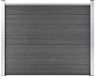 vidaXL Schuttingpaneel 180x146 cm HKC Zwart