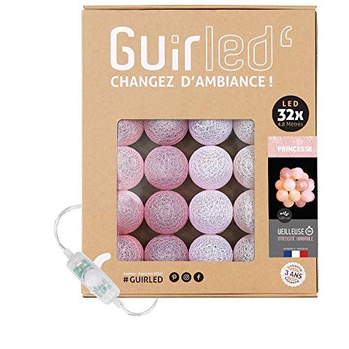GuirLED Lichtsnoer met bollen van katoen, USB, babylicht, 32 ballen, 3,2 m