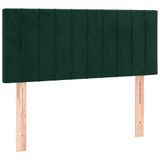 VidaXL Boxspringbed met matras, donkergroen, 80x200 cm, fluweel