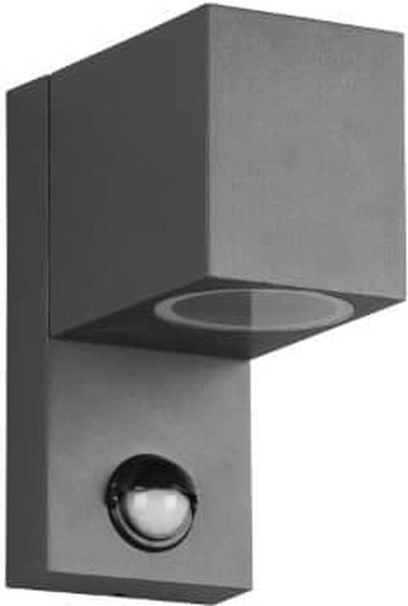 Trio Roya Wandlamp - 1x GU10 - IP44 - Bewegingssensor - Antraciet