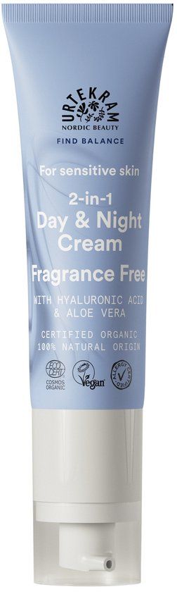 Urtekram Geurvrije 2-in-1 dag- en nachtcrème 50 ml