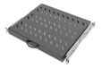 Digitus Étagère coulissante pour armoires de 600 mm de profondeur - Noir